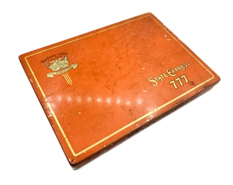 Lata de cigarrillos Vintage State Express 777, Ardath Tobacco Company, Londres, lata publicitaria naranja de 50 cigarrillos, estuche coleccionable Tobacciana