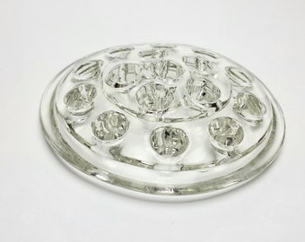 Vintage Clear Depression Glass Flower Frog | Stem Holder for Flower Arrangement