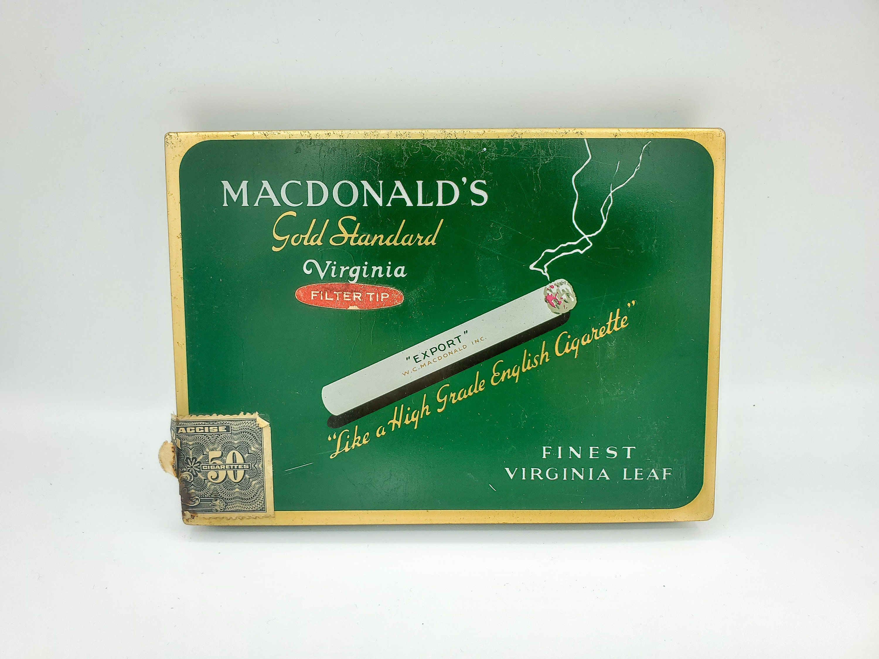 JL Macdonald's Export Cigarette Tin JL Macdonald's Export Cigarette Tin