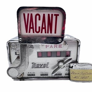 Vintage 1960s Nishibe Novel Taxi Fare Meter  Cab Meter Display Transportation Collectible Gift For Car Collector Taxi Driver