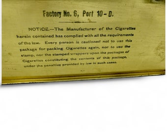 Buy Rustic 1930s Millbank Cigarette Straight Cut Hinged Tin From the  Imperial Tobacco Company of Montreal, Trinket Box, Tobacciana Collectible  Online in India
