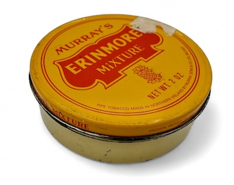 murray's erinmore flake tobacco tin Vintage Murray's Erinmore Flake Tobacco Tin: Collectible Metal Storage,  Rustic Man Cave Decor