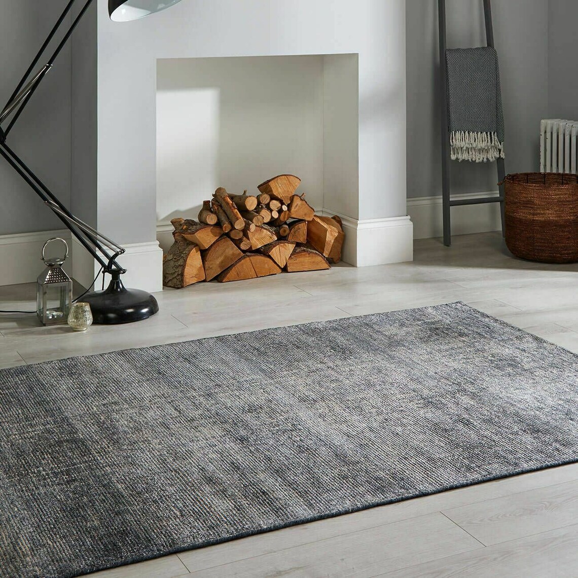 Threadbare Grey By Plantation Rug Co 150cm x 240cm Striped Etsy