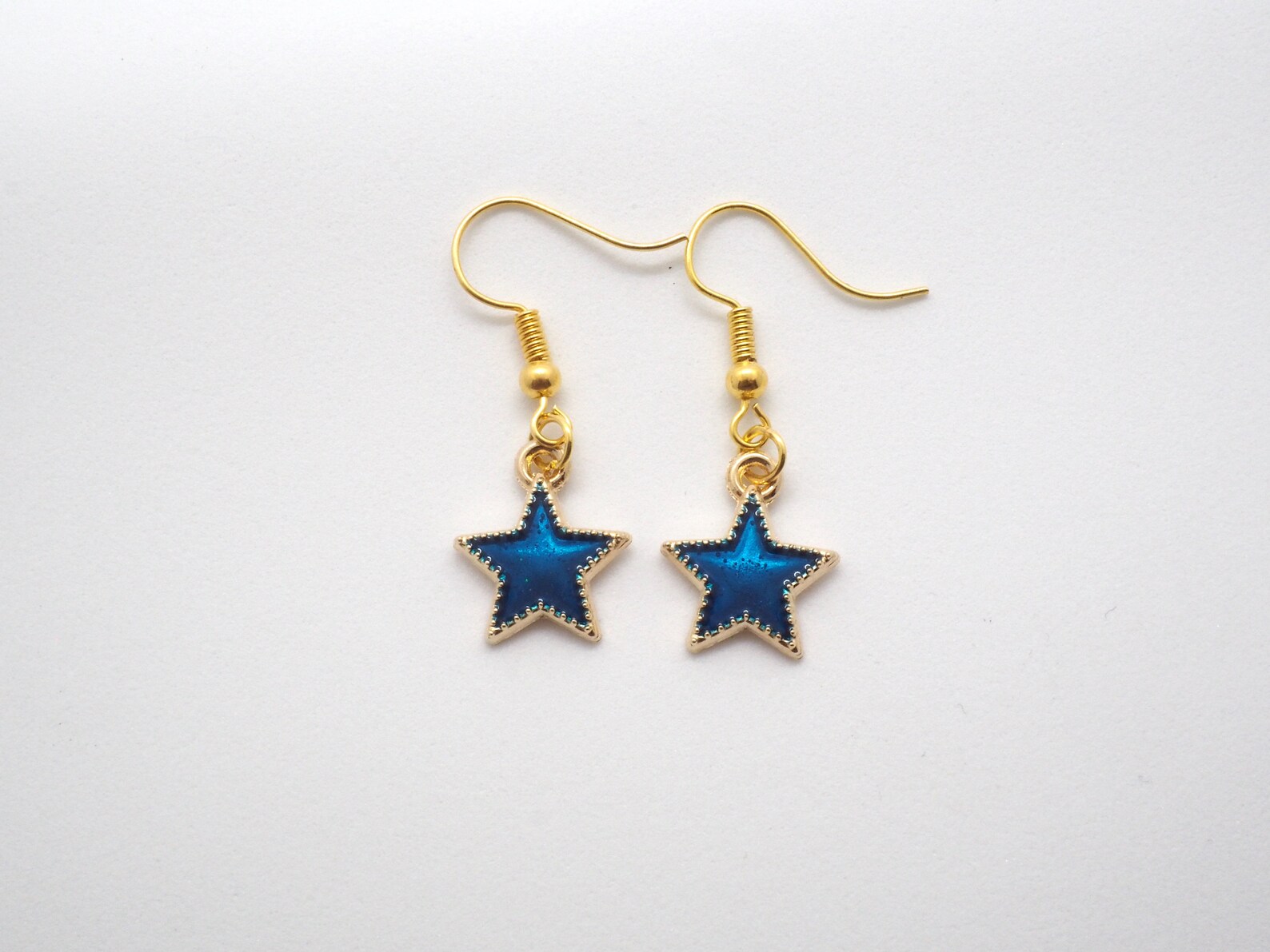 Dark Blue Star Dangle Earrings Fancy & Cute Easy to Match Etsy