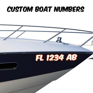 Boat Numbers PWC Jetski Registration Numbers Any Color Combination 1 pair