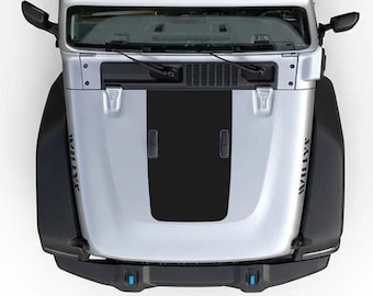 Hood Blackout Decal Graphic compatible with 2018-2026 Wrangler GladiatorJL JT