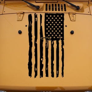 Hood Flag Distressed Compatible with All Cars Trucks Jeeps Wranglers Gladiators
