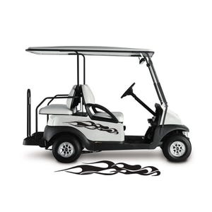 Golf Cart Decals Side Graphics Tribal Flames 1 pair
