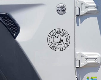 Calcomanía de Eugene de dibujos animados para ventanas de autos y camionetas, 1 calcomanía de vinilo