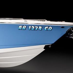 Custom Boat PWC Jetskii Registration Numbers Any Color Combination Gradient Numbers 1 pair