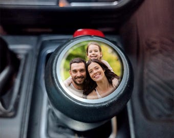3D Domed Flexible Resin Shifter Badge Personalized with your Photo, Design, Pattern or Logo For Jeep Wrangler and Gladiator 2018-2026