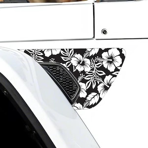 Fender Vent Decals Hibiscus Pattern Fits Jeep Wrangler and Gladiator 2018-2026