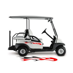 Golf Cart Decals Side Graphics Tribal Flames 1 pair choose your colors