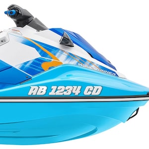 Domed Gel Lettering Boat PWC Jetskii Registration Numbers Any Color Combination Domed Numbers 1 pair