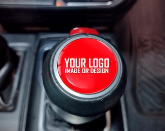 3D Domed Gel Resin Shifter Badge For Jeep Wrangler Gladiator 2018-2025 Your image Pattern or Logo includes 4wd and shifter