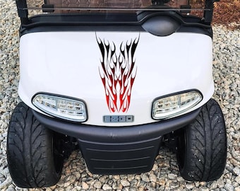 Golf Cart Decals Hood Graphics Go Kart Graphics Flames UGX716GHD