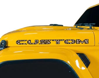 Leopard Cheetah Print Hood Decals 2 color 30in Compatible with All Jeeps Wrangler Gladiator 1 Pair
