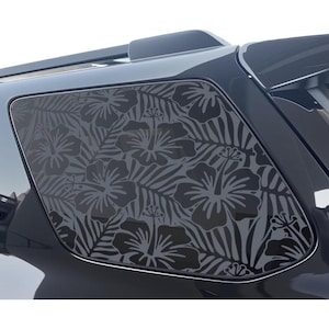 Hibiscus Flower Pattern Print Window Decal Graphic fits Toyota 4runner 2010-2024