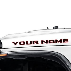 Custom JK Style Hood Decals 2 color 23in Compatible with All Jeeps Wrangler Gladiator Jk Yj Cj Tj Jl Jt Set of 2