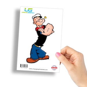 Popeye Decal Cartoon Sticker Car Truck Window Rigid Vinyl Decal waterproof