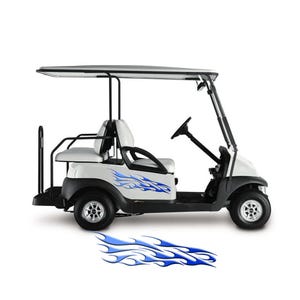 Golf Cart Decals Side Graphics Go Kart Graphics Flames 1 pair choose your color UGX716G