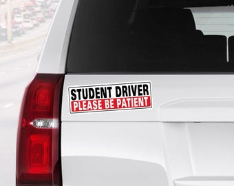 Calcomanía para conductor estudiante x2 Calcomanía extraíble no magnética 8 x 3 pulgadas 2 calcomanías