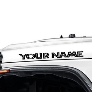 Custom Jurassic Style Hood Decals 23in Compatible with All Jeeps Wrangler Gladiator Jk Yj Cj Tj Jl Jt Set of 2