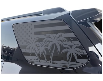 American Flag Palm Tree Window Decal Graphic fits 4runner 2010-2024