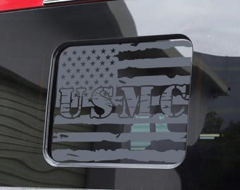Rear Middle Window American Flag USMC Decal Fits Ford F-150 F-250 F-350 2015-2026