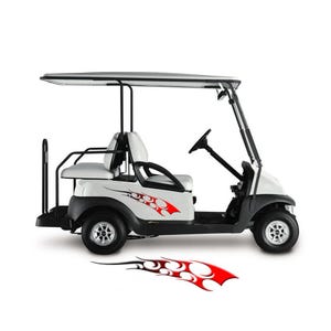 Golf Cart Decals Side Graphics Go Kart Graphics Flames 1 pair choose your color UGX1277G