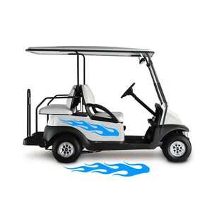 Golf Cart Decals Side Graphics Tribal Flames 1 pair