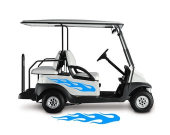 Golf Cart Decals Side Graphics Tribal Flames 1 pair choose your size and color
