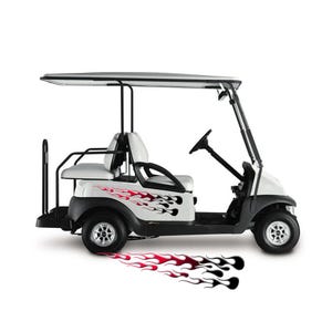 Golf Cart Decals Side Graphics Go Kart Graphics Flames 1 pair choose your color UGX1234G
