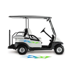 Golf Cart Decals Side Graphics Go Kart Graphics Flames 1 pair choose your color UGX1230G
