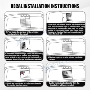 Rear Middle Window American Flag Decal for Chevy Silverado GMC Sierra ...