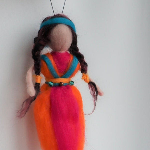 Fairy according to Waldorfart, shaman, needle felted fairy, shamanic doll