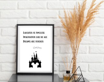 Walt Disney Quote - A4 Print Only - Home Decor/ Nursery/ Bedroom