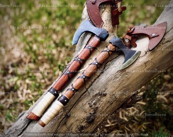 Twin RAGNAR'S Viking Axe, Viking Bearded Axe, ANNIVERSARY Gift Ideas , Ragnar Axe, Vikings Nordic Battle Axe, Tomahawk, Best GIFT For Him