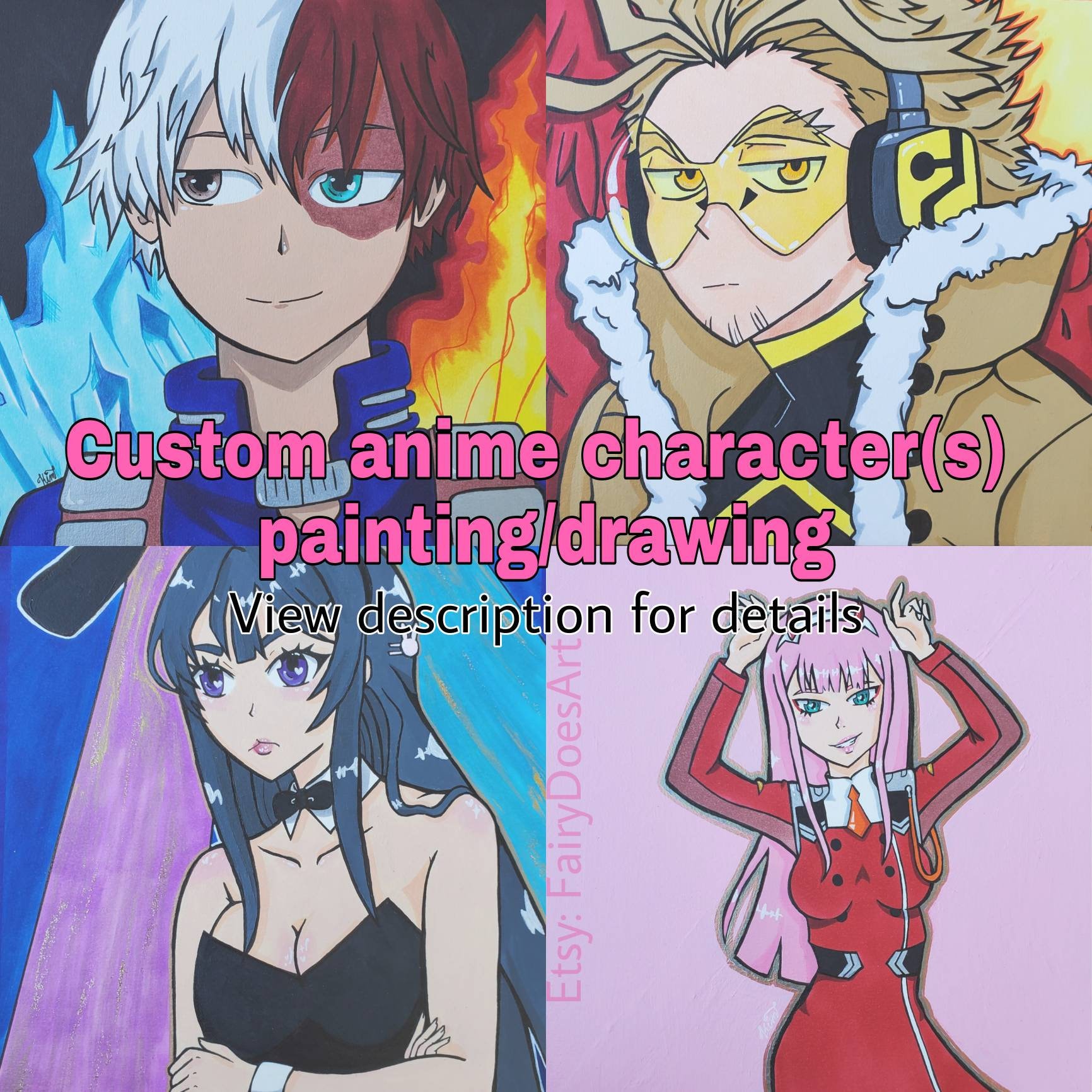 READY TO SHIP Nana and Hachi Anime Glass Painting Set - Etsy