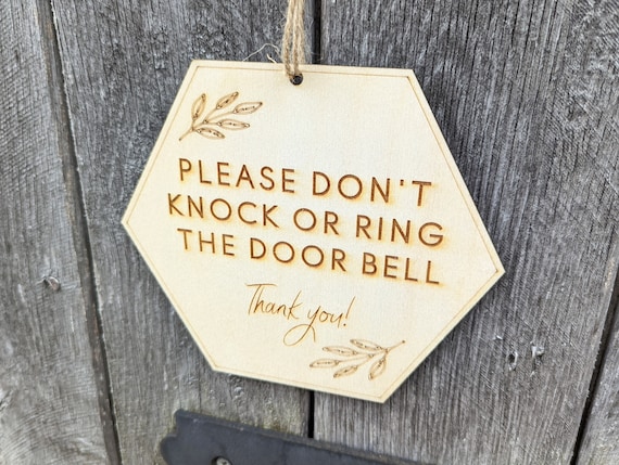 Hello Dog Doorbell Sign Don't Ring the Doorbell Mini Door Sign Don't Knock  Sign - Etsy Canada