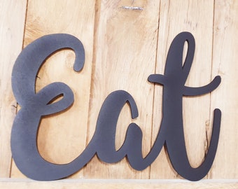 Rustic "Eat" Wood Sign - Kitchen & Dining Decor