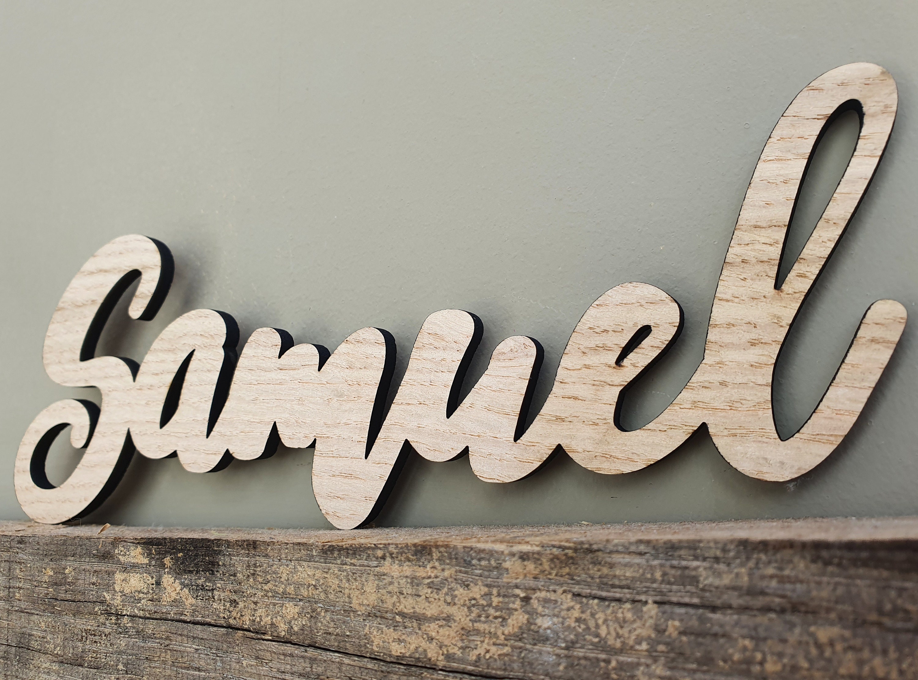 Rustic Personalised Wooden Name Sign Different Sizes Etsy