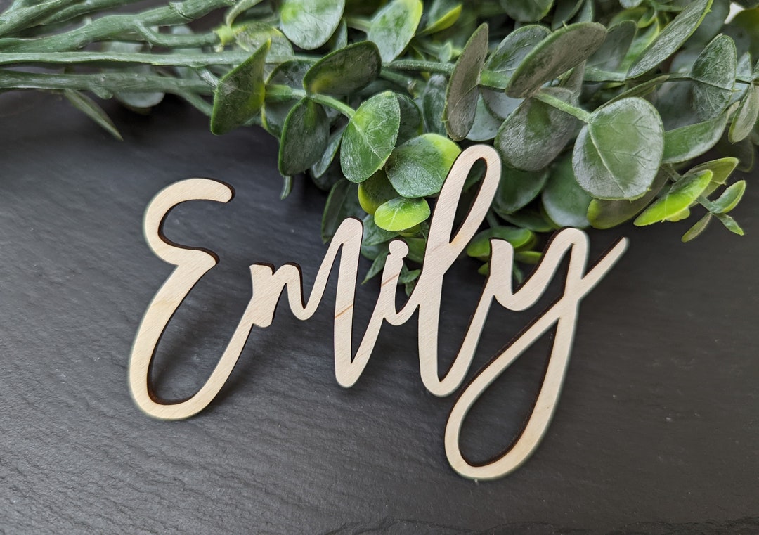 Wooden Wedding Name Places. Wooden Place Names. Wood Wedding Names. Wedding Favours for Guests