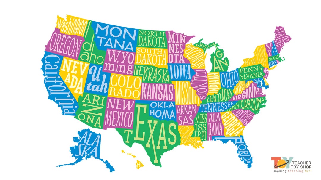 USA Make a Map United States Interactive Bulletin Board Geography Activity Etsy