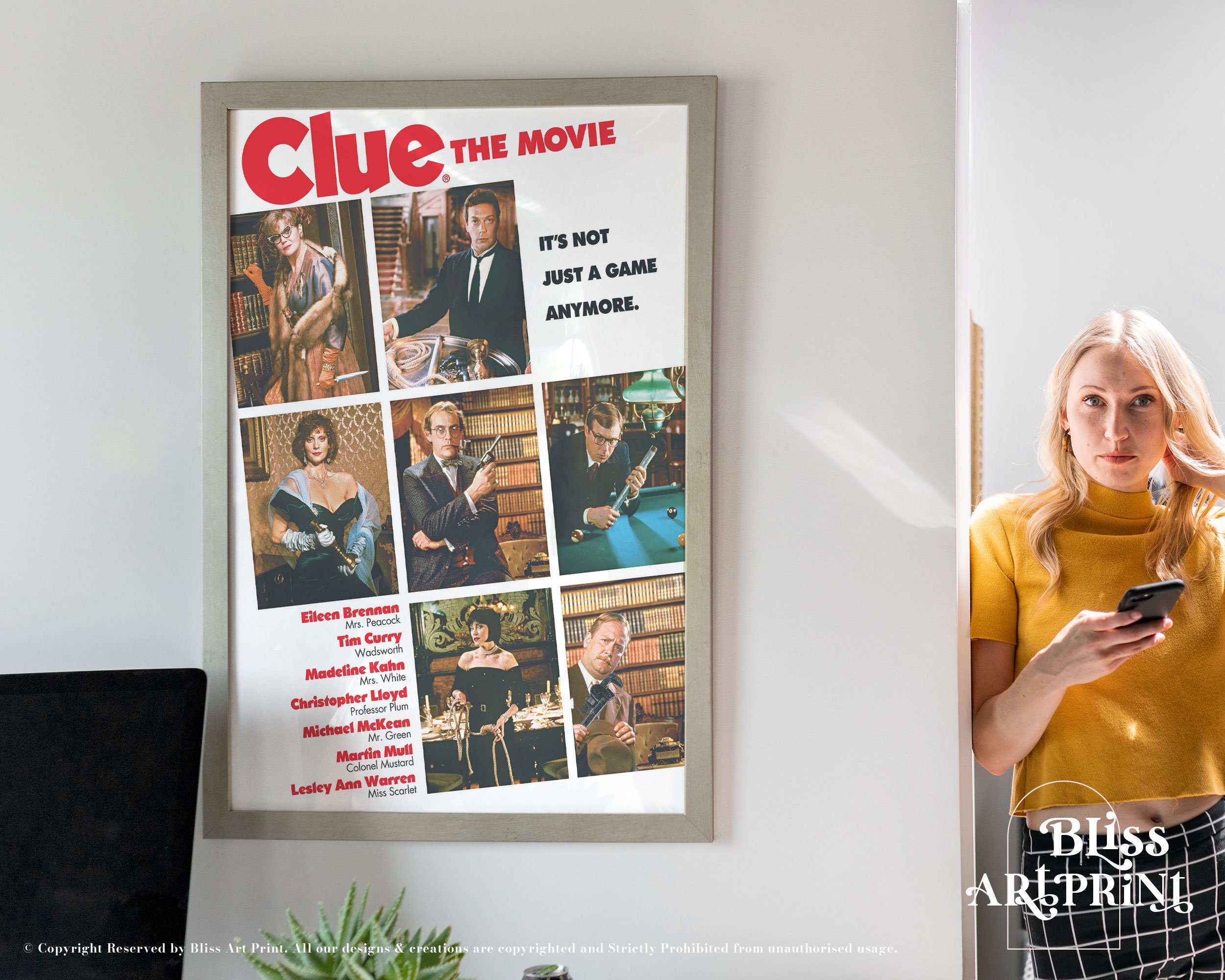 Clue the Movie Poster Movie Poster Movie Art Print Clue | Etsy