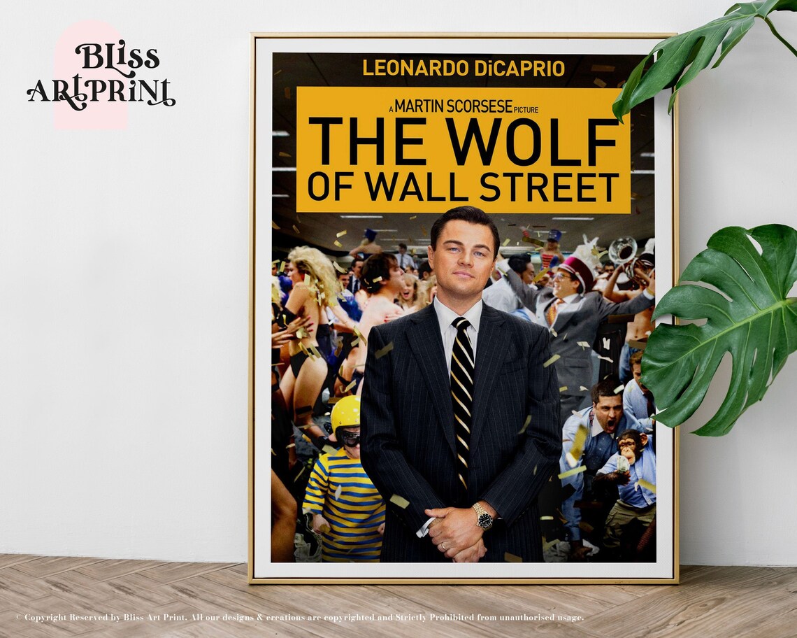 Movie Poster Wolf of Wall Street Film Poster Martin | Etsy