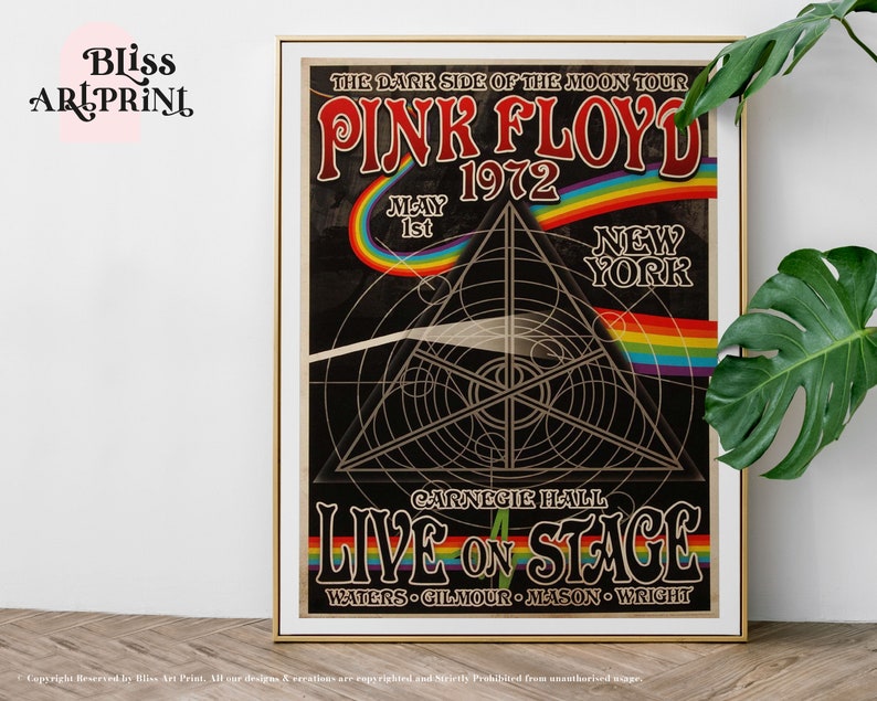 Pink Floyd Fillmore East Pink Floyd Poster Home Decor Etsy