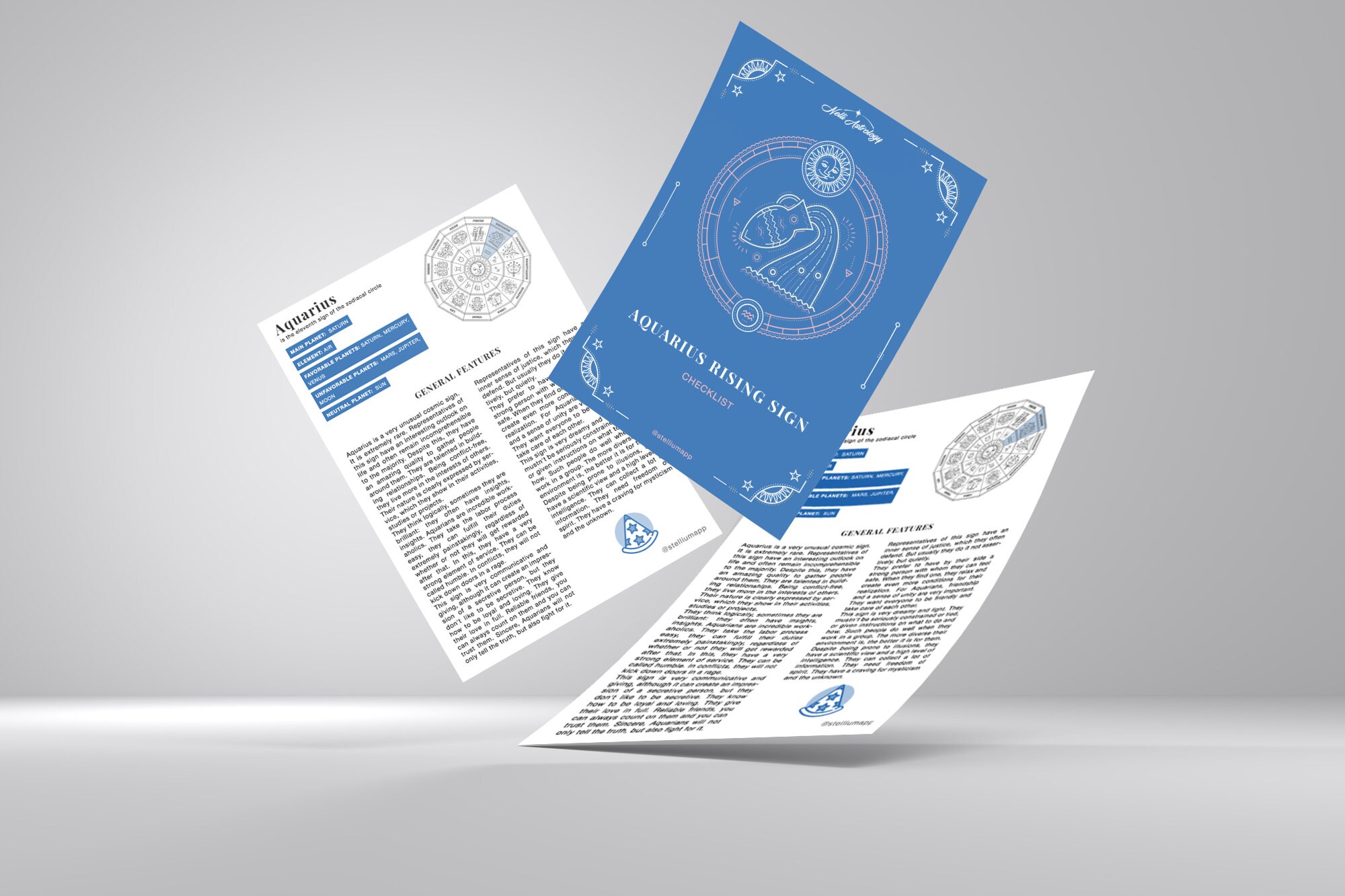 The Rising Zodiac Sign of Aquarius Checklist Full Horoscope ...