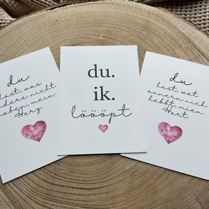 Liebes Karten Plattdeutsch und Hochdeutsch, Valentinstag