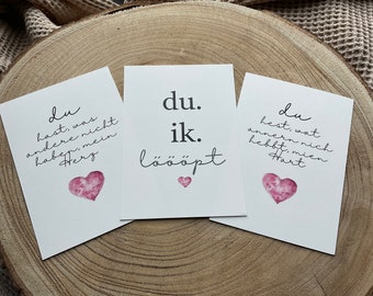 Liebes Karten Plattdeutsch und Hochdeutsch, Valentinstag